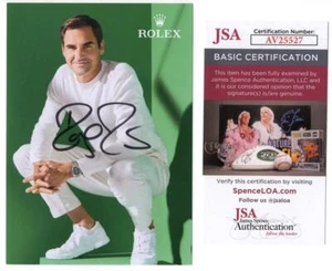 Roger Federer Signed Autograph 4x6 Photo Card - Wimbledon Champion w/ JSA COA - Picture 1 of 1