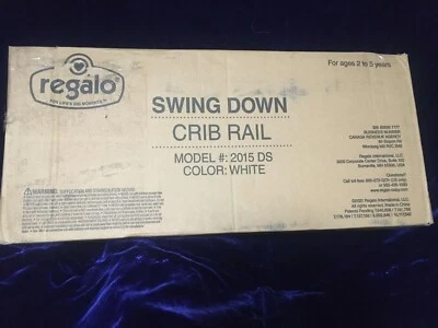 NUEVO Regalo Swing Down Barandilla de Cuna Blanca 33" Barandilla de Cama Modelo 2015 DS Edades 2-5 Foto 1 de 4