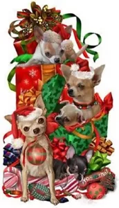 Chihuahua Christmas kitchen towels - Imagen 1 de 2