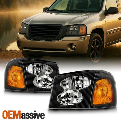 [OE Style]For 2002-2009 GMC Envoy XL XUV SUV Black Bezel Headlight Lamp Assembly - Image 1 of 4