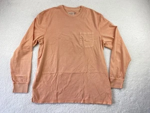 Goodfellow & Co Para Hombres Camisa Naranja XL Algodón Manga Larga Prenda Teñida Bolsillo Camiseta - Imagen 1 de 9