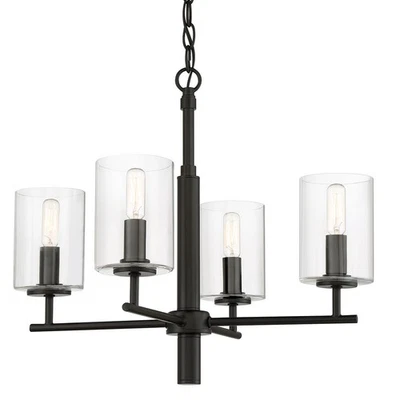 Craftmade 55624 Hailie 4 Light 20"W Chandelier - Black - Image 1 of 4