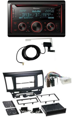 Pioneer 2DIN MP3 DAB USB CD Bluetooth Autoradio für Mitsubishi EVO Lancer ab 08 - Bild 1 von 4