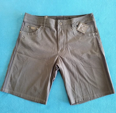 Shorts Kuhl Free Radikl masculino tamanho 36 verde oliva 10" caminhada ao ar livre 5068 novo com etiquetas - Imagem 1 de 4