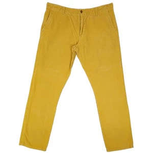Pantaloni chino Sean John uomo taglia 42 velluto a coste oro casual piatto davanti vintage - Foto 1 di 13