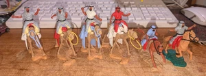 Vintage Timpo Toys Mounted Arabs on Camel & Horse Lot of 6 RARE - Picture 1 of 7