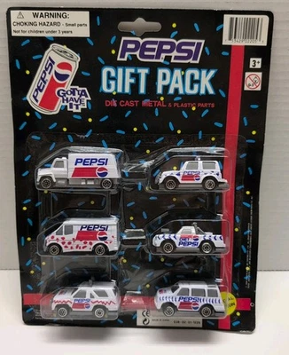 Pepsi Gotta Have It 1994 paquete de regalo 6 coches de metal fundido rueda dorada nuevo en caja  Foto 1 de 4