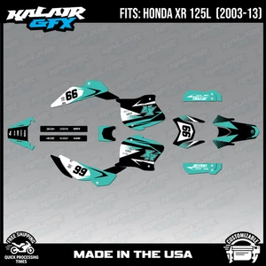 Graphics Decal Kit for Honda XR125L XR 125 (2003-2013) Division - Teal - Picture 1 of 4