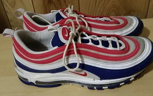 ZAPATILLAS NIKE AIR MAX PARA HOMBRE TALLA 10 ROJO BLANCO AZUL SUELAS USADAS MUESTRAN DESGASTE LIGERO - Imagen 1 de 6