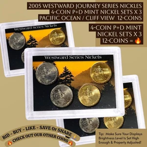 3pk LOT 2005 Westward Journey Nickles Series DP Ocean View 4-Coins Per Case π₯ - Picture 1 of 21