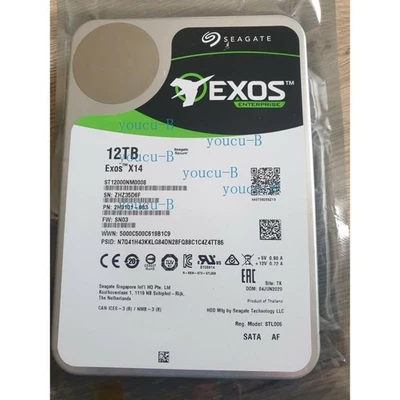 Seagate ST12000NM0008 Exos X14 7200RPM 3.5" SATA 12TB Hard Drive in Stock - Image 1 of 2