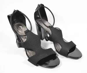 Sandalias Bandolino negras con correa en T y cremallera trasera tacón bloque - Imagen 1 de 5