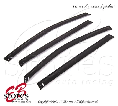 For Nissan Quest 2011-2017 Outside-Mounted Dark Smoke JDM Window Visors 4pcs - Image 1 of 3