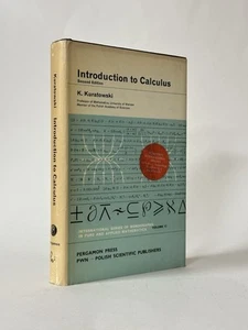 Introduction to Calculus, K. Kuratowski. 1969 2nd Ed. Mathematics, Pergamon Pres - Picture 1 of 3