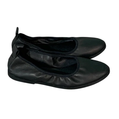 Черные кожаные туфли на плоской подошве Eileen Fisher Notion Nappa кожа балет размер 6 - Изображение 1 из 4