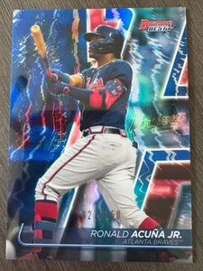 2020 Bowman's Best Ronald Acuna Jr #53 Blue Refractor Atlanta Braves Serial /150 - Bild 1 von 2