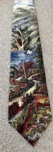 VAN HEUSEN MOUNTAIN VISTA DESIGNER NECKTIE TIE USA STARS AMERICAN Colorful - Picture 1 of 6