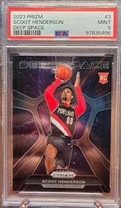 Scoot Henderson Portland Blazers 2023 Prizm Deep Space Rookie RC PSA como nuevo 9 - Imagen 1 de 3