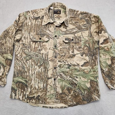 Vintage Rattlers Real Tree Camo Shirt Mens L Hunting Camo Button Up Long sleeve - Image 1 of 4