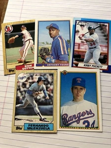 Topps Baseball Karten: SUTTON, VALENZUELA, PUCKETT, YOUNG, (4 KARTEN) REDUZIERT! - Bild 1 von 9