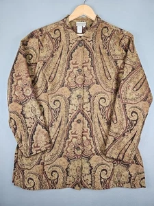 Chaqueta Coldwater Creek De Colección Para Mujer Grande Marrón Paisley Tapiz Hecha en EE. UU. - Imagen 1 de 9