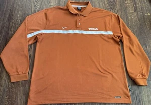 Texas Longhorns UT Nike Team Polo Shirt Men's XL Long Sleeve Orange - Picture 1 of 13