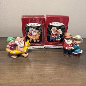 Hallmark Keepsake Ornament The Clauses on Vacation Collector's Series Lot 90s - Picture 1 of 9