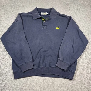 Vintage Masters Augusta National Polo Sweatshirt Gr. L blau Pima Baumwolle schwer - Bild 1 von 6