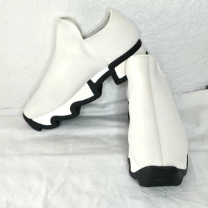 iRi Wes I White Low Top Sneaker Size 38EU US8 Vegan Leather Neoprene - Picture 1 of 6