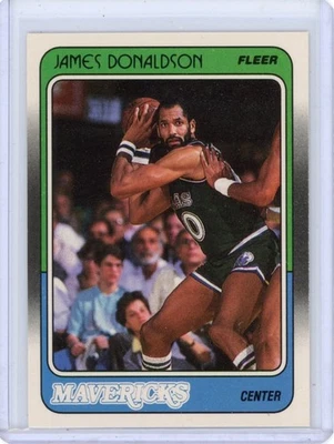 1988-89 FLEER JAMES DONALDSON #29 SET BREAK DALLAS MAVERICKS - Image 1 of 2
