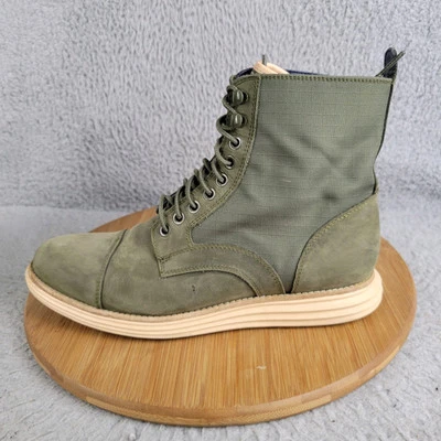 COLE HAAN LUNARGRAND MEN SIZE 8 M SUEDE GREEN LEATHER CHUKKA BOOTS          - Image 1 of 4
