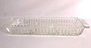 Vintage Small 3 Section Crystal Serving Tray - Picture 1 of 3
