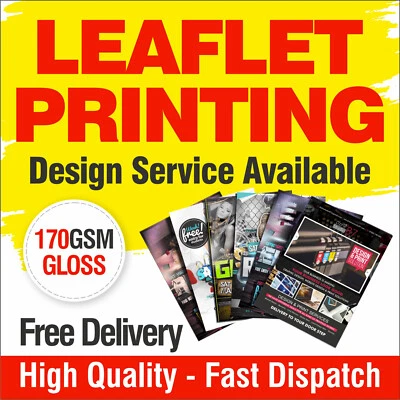 100-5000 Leaflet Printing Quality Gloss Paper Flyer /  Leaflet Design Service - Image 1 of 4