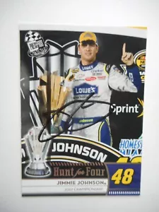 Jimmie Johnson signed 2009 PP #48 HUNT for FOUR Silver Variation Card #187 W/COA - Picture 1 of 2