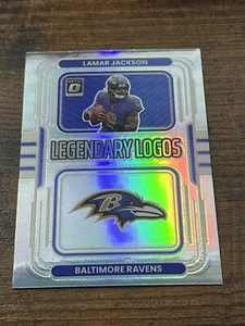 2022 Donruss Optic Legendary Logos Lamar Jackson Silver Prizm Holo #LL-5 Ravens - Picture 1 of 2