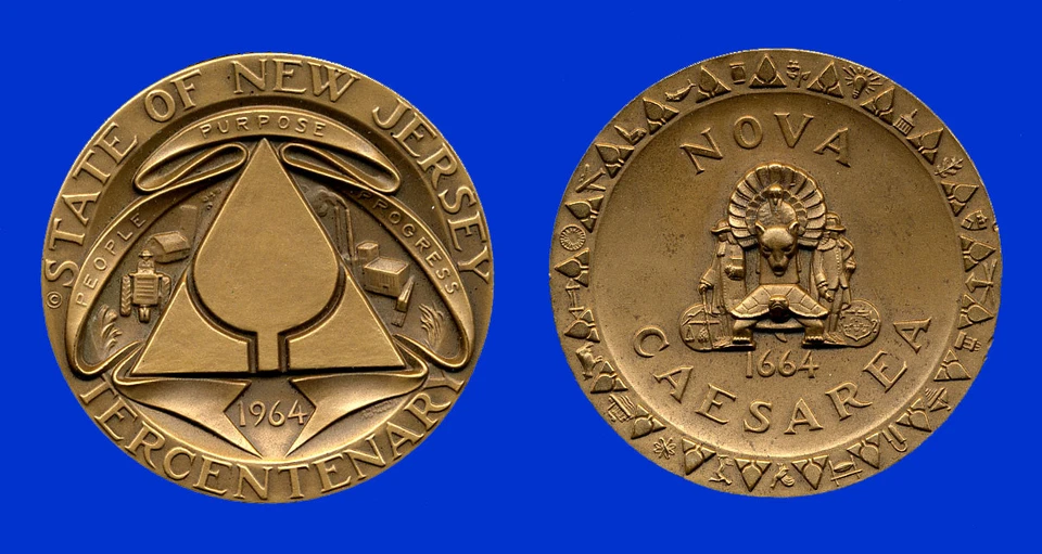 New Jersey 300th Anniversary Bronze Medallion - Image 1 of 1