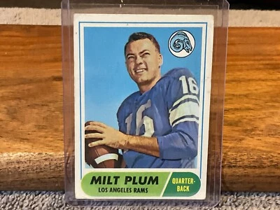 1968 Topps - #104 Milt Plum Los Angeles, Rams Quarterback ￼ EX - Image 1 of 3