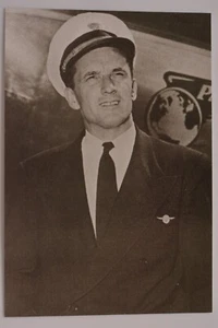 Captain Charles Blair Chefpilot American Export Airlines Postkarte. - Bild 1 von 4