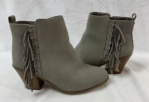 Botines CIRCUS by SAM EDELMAN Lennon Gris Taupe Flecos Cremallera Lateral Talla 7.5 - Imagen 1 de 8