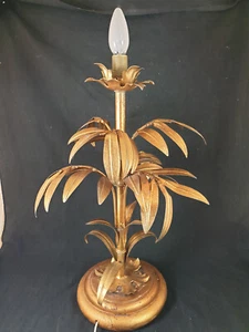 Palmenlampe Palme Gold Kögler? Gold Faux Bamboo Palm Tischlampe 50's - Bild 1 von 15