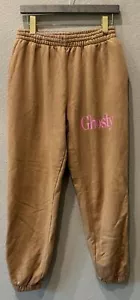 Lonely Ghost Ghosty Felpa Joggers Marrone Marrone Rosa Scritta Donna Piccola - Foto 1 di 5