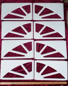 8 PC CLOPAY WHITE TEXTURED GARAGE DOOR SHORT PANEL WINDOW INSERTS - Picture 1 of 8