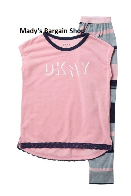 DKNY Girls' 2 Piece Sleepwear/Pajama Set - Size Small Age 6-7