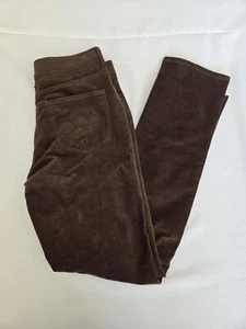 NWT! Women's St Johns Bay Straight Corduroy Pants Mid Rise DARK BROWN Size 6 - Picture 1 of 5
