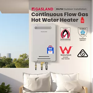 Gasland 26L Residential Continuous Flow Water Heater Builders Gas Water System - Picture 1 of 21