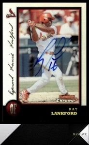 1998 Bowman Chrome #229 Ray Lankford Auto Signed IP Refractors Cardinals - Picture 1 of 2