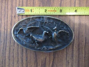 Vintage Belt Buckle Dezy 1975 featuring ducks - Picture 1 of 2