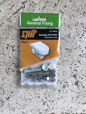 SPIT SANITARY KIT FVEC Vertical WC Fixing Kit 6 x 70mm  - Image 1 of 2