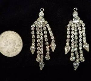 Vintage Rhinestone Earring Drops  - GEORGEOUS - MINT - Bild 1 von 2