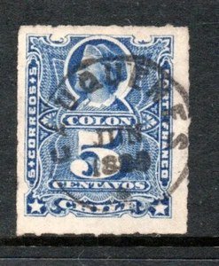 CHILE, COLON RULETEADO DE 5 CTS. MATASELLOS DE CAUQUENES (JUN471 ) - Picture 1 of 1